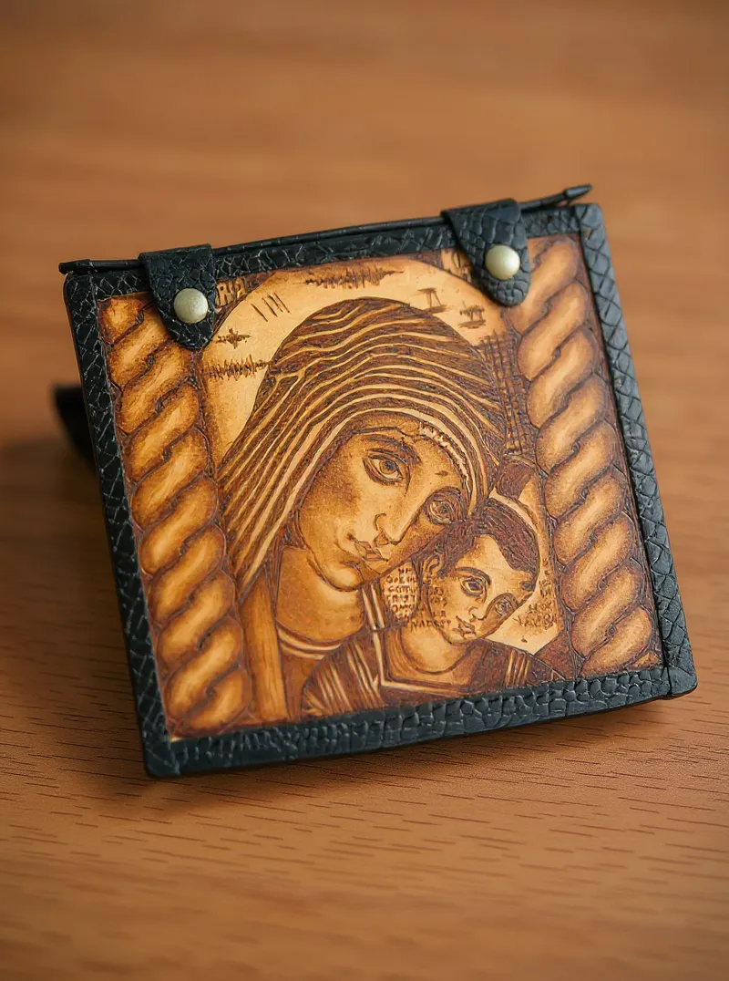 Porta Ressuscitou Pirografado